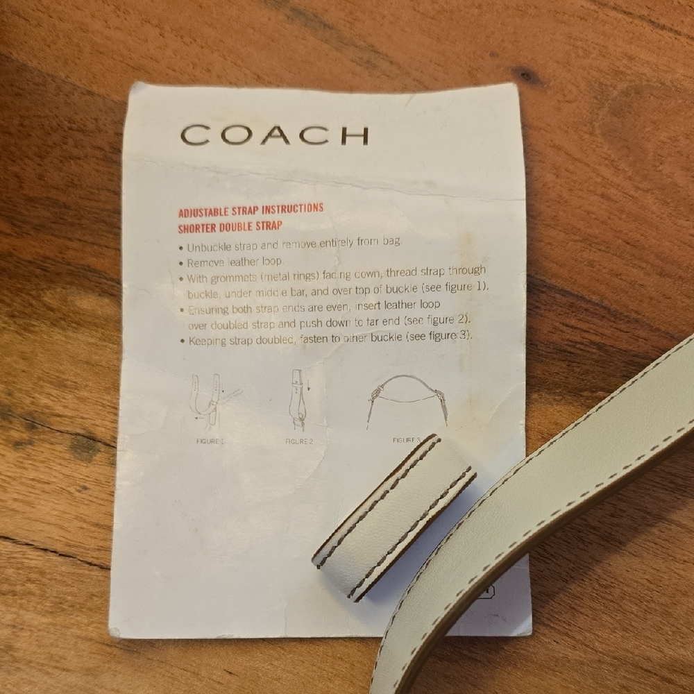 Coach SALE Beige Leather Adjustable Strap Crossbody/Shoulder Bag - Picture 17 of 17